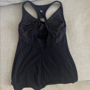 Lululemon built in sports bra Black Athletic Tank Top size 4